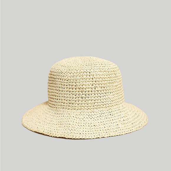 Madewell Accessories - Madewell Straw Bucket Hat in Natural